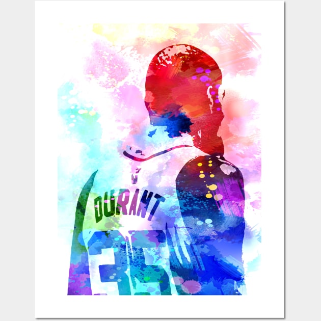 Kevin Durant Warercolor Wall Art by Masdian Watercolor